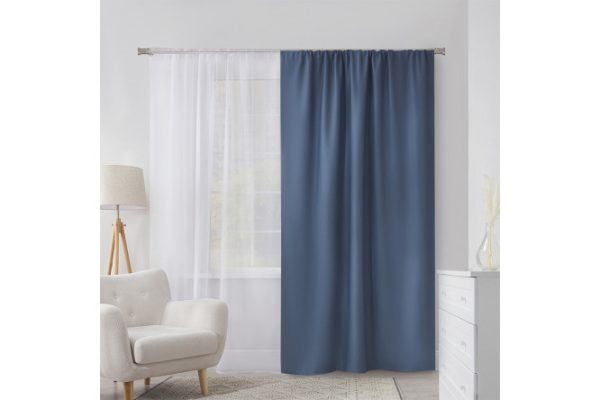 Curtain MICASA Harper 145x260 cm, 1 piece, blue
