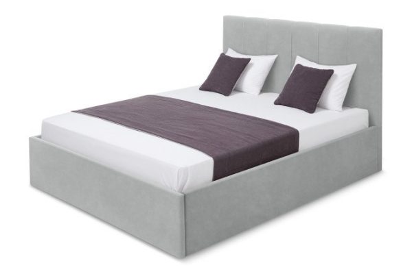 Bed with lifting mechanism Lorena color light gray 180x200 cm