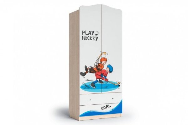 Wardrobe 2-door Hockey 80x189x45 cm
