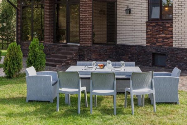 Furniture set Lana Dining color light gray