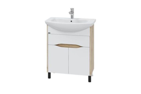 Floor stand SANTA Saturn 70 700370 1 drawer 71.5 cm, frame color Austrian oak, facade Austrian oak, white