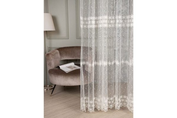 Tulle Snowflake 300x270 cm, color transparent