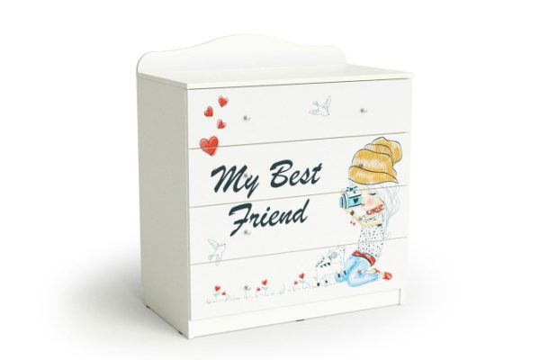 Chest of drawers with 4 drawers Girls