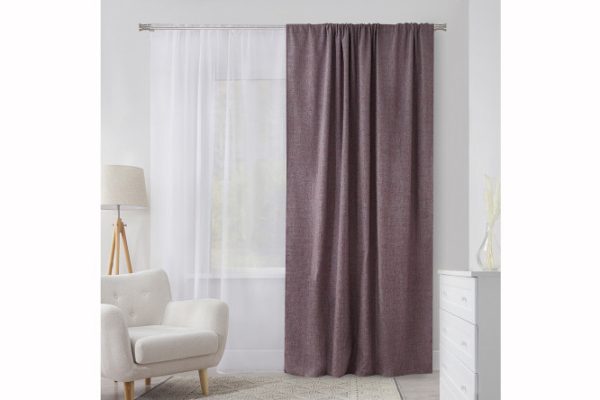 Ribbon curtain ESTUDI BLANCO Dora 180x280 cm, 1 piece, gray, lilac