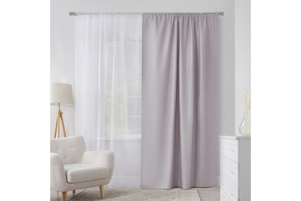 Ribbon curtain MICASA Bria 180x280 cm, 1 piece, pale pink