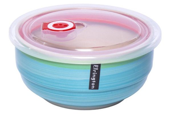 Salad bowl with lid Elrington Airbrush Spring drops 15.5 cm