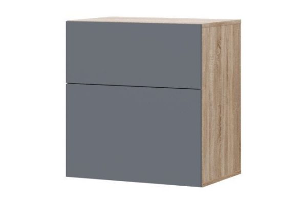 Cabinet Oscar Moon 60x64 with 2 drawers, sonoma oak / graphite soft