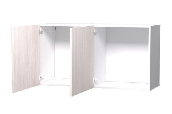 Cabinet with doors Oscar Grevy 120x64 cm with closers, white/Cadena light