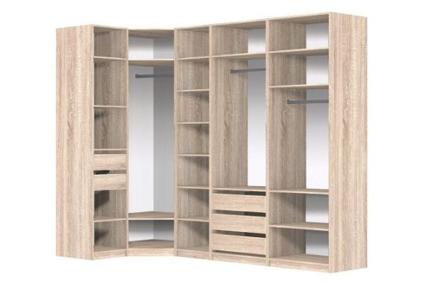 Wardrobe system Oscar Bergen 295.05x236x145.05 cm, Sonoma oak
