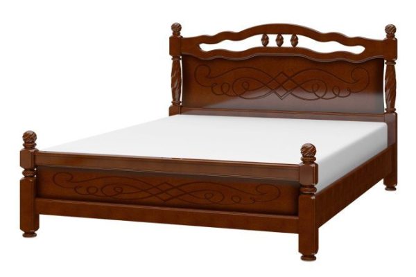 Bed without lifting mechanism Karina 15 color walnut 160x200 cm