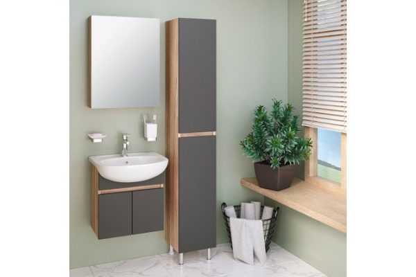 Bathroom furniture RUNO Lada 50 hanging, graphite