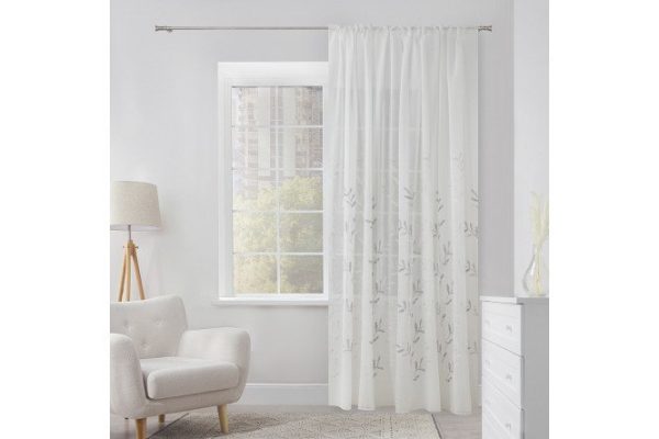 Tulle on ribbon ESTUDI BLANCO Arya 300x280 cm, 1 piece, gray