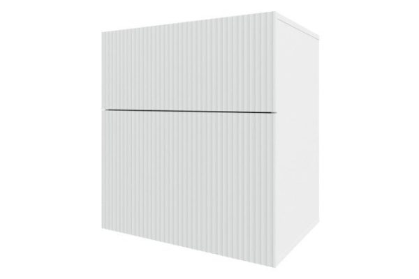 Cabinet Oscar Amelie 60x64 with 2 drawers, white / talc wave