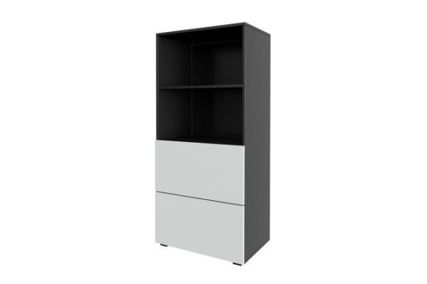 Children's chest of drawers Oscar Moon mini 60x130x39.6 cm, anthracite, talc