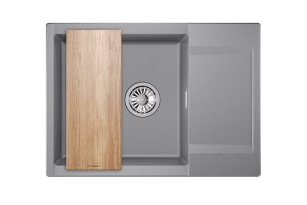 Inset sink GRANULA Estetica 7003 with drainer 70x50x22 cm