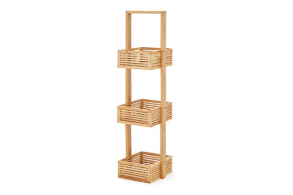 3-tier bookcase BERKRAFT Bamboo 20.3x76.6x19 cm