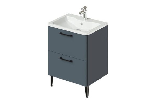 Floor cabinet Nais 2.0 59.5 cm, frame color anthracite, front color anthracite