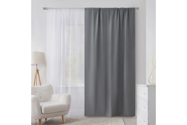 Curtain Pure 145x260 cm, 1 piece, dark gray