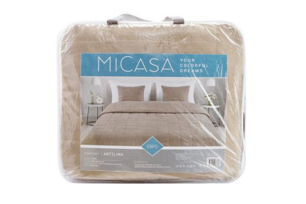 Set of bedspread + pillowcases MICASA Antelina 220x240 cm, Polyester