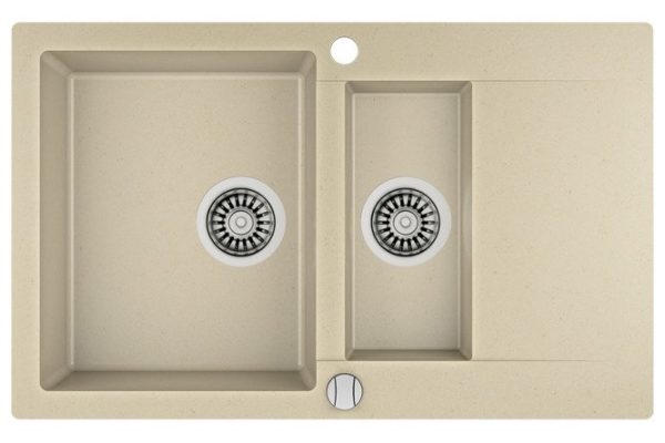 Inset sink with drainer Teka Clivo 60 B-TQ TOPAZ Beige 80x49.5x19 cm