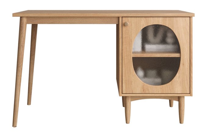 Bubble desk with right cabinet