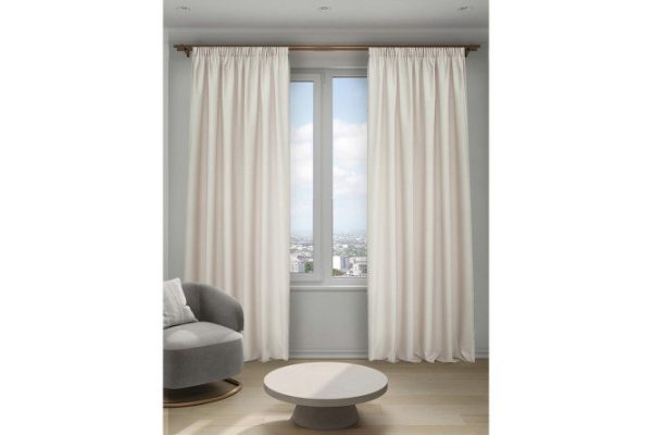 Ribbon curtain Decofest Alice 150x270 cm, 1 piece, beige