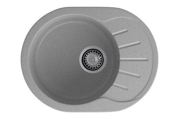 Inset sink with drainer GRANFEST Rondo GF-R-580L 57x44x20 cm