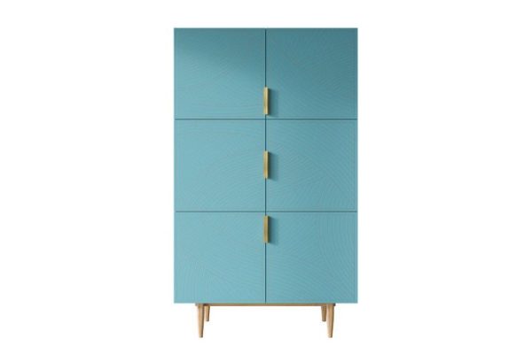 Large Line chest of drawers with 6 doors