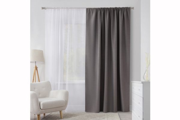 Tape curtain ESTUDI BLANCO Dafne 200x280 cm, 1 piece, gray