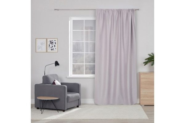 Curtain with ribbon MICASA Bria 180x280 cm, 1 piece, color pale pink