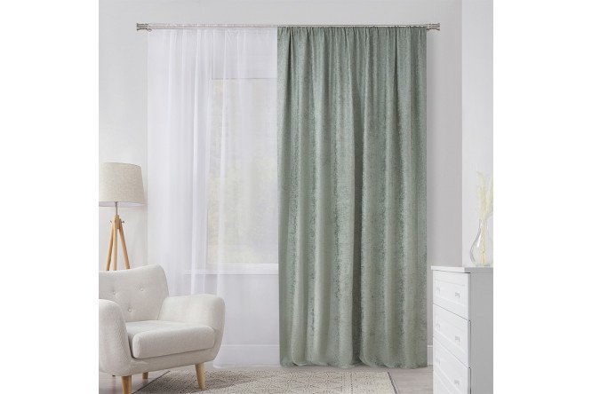 Ribbon curtain ESTUDI BLANCO Basile 200x280 cm, 1 piece, mint color