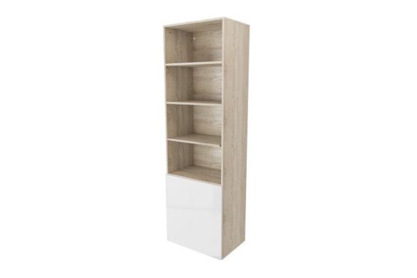 vitnwozteh5ltk30l3xfsxjg61ecjllz.jpg Wardrobe 1 door and 4 shelves Oscar Amika 60x192, Sonoma oak / white gloss