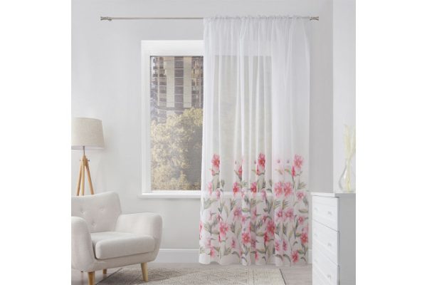 Agata tulle 300x280 cm, 1 piece, pink, white, green