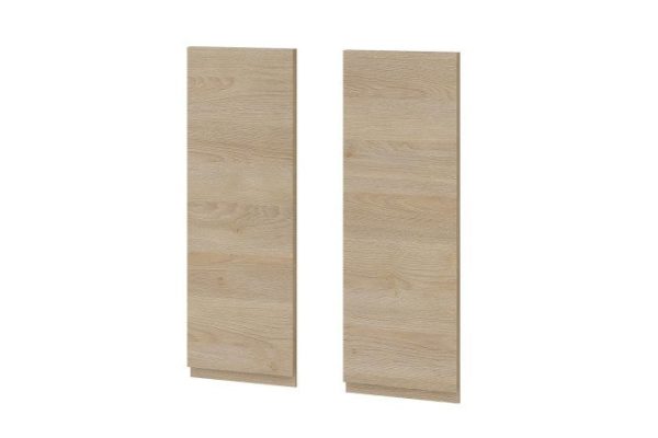 Set of Nicole fronts for a wall-mounted L-shaped corner cabinet 50.6x71.6 cm, Glaudstone oak color