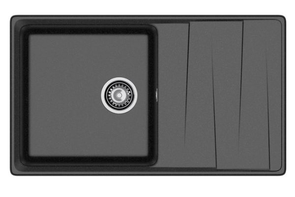 Inset sink with drainer GRANFEST Level GF-LV-860L 86x50x20 cm