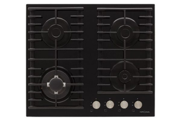 Gas hob KRONAsteel Hagel 60 BL W KRGH25, black 59 cm
