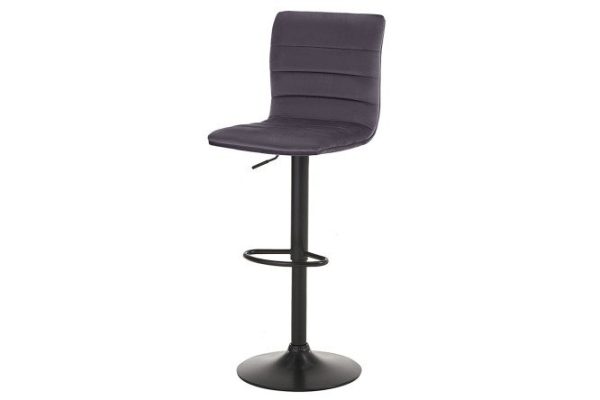 Billy bar stool 40x96x52 cm, gray upholstery, black legs