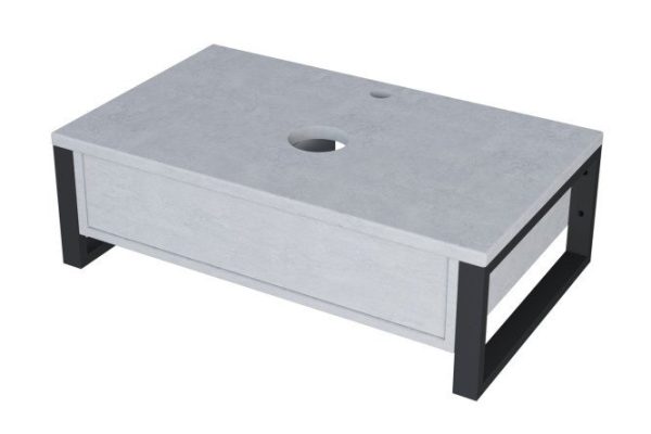 Cabinet 1Marka Grunge Loft 60 cm, light concrete color