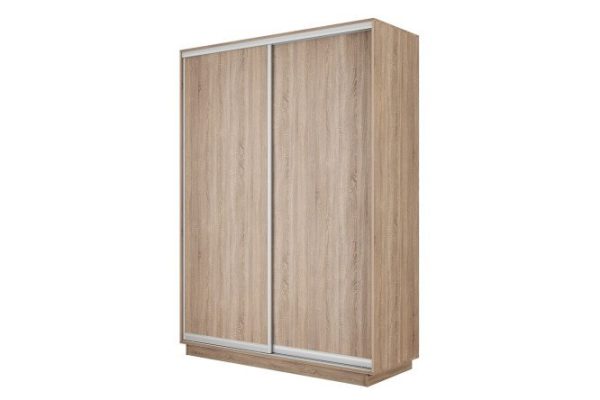 2-door wardrobe Slide-2 120x220x60 cm, Sonoma/silver