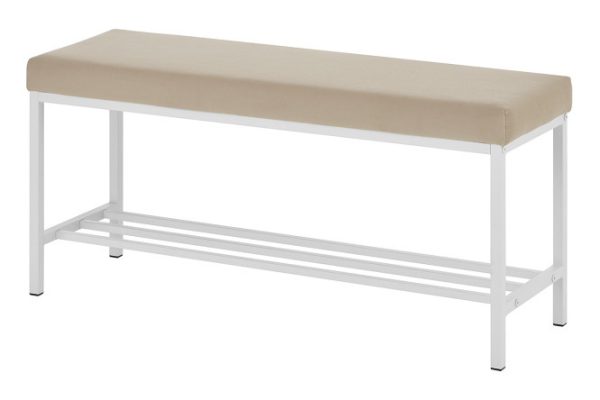 Bench Light, upholstery color beige, legs white