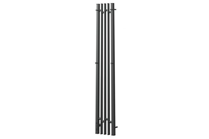 Electric heated towel rail Freya P2, graphite shine PN20732GB 21x120x10.5 cm