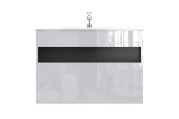 Base with niche AM.PM Func M8FFUX1001WG 100.8 cm, frame color white gloss, facade color white gloss