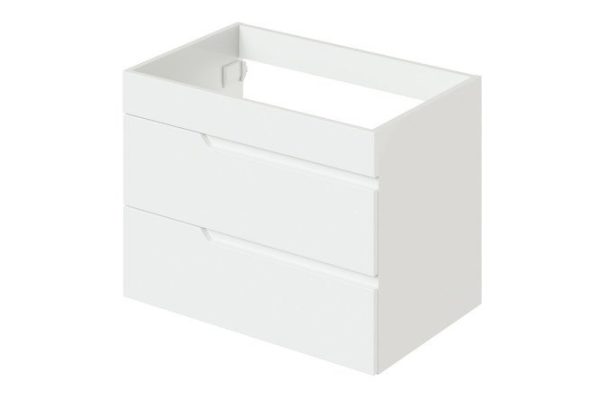 Wall-hung sink cabinet Alexa 70 69.4 cm, frame color white gloss, facade color white gloss