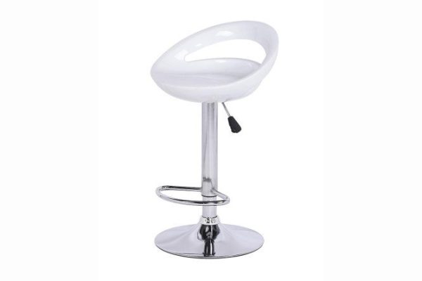 Bar stool Nice 46x77x45 cm, seat color white, legs chrome