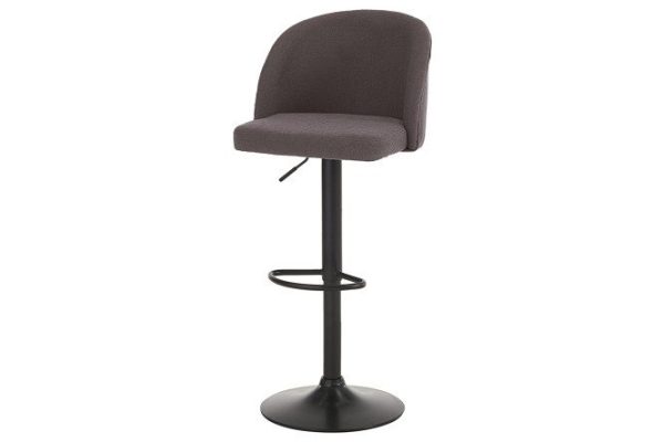 Bar stool Rondo 50x91x51 cm, upholstery color gray, legs black