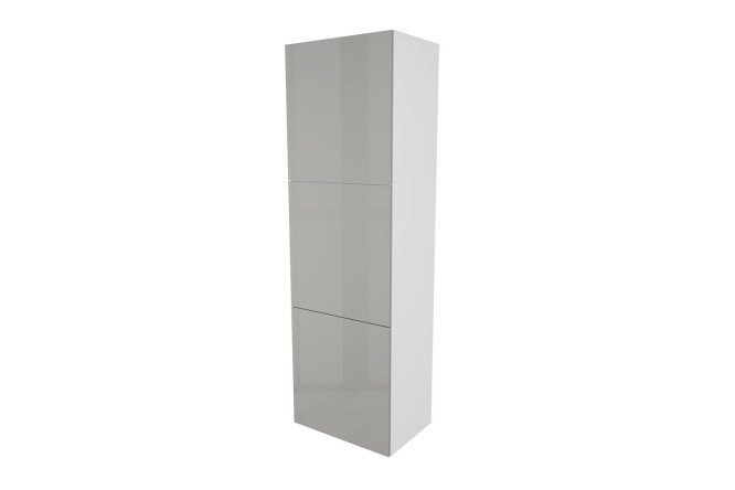 Wardrobe with doors Oscar Amika 60x192, white / dusty gray gloss