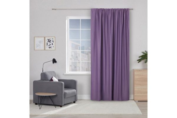 Curtain MICASA Landry 200x280 cm, 1 piece, color purple