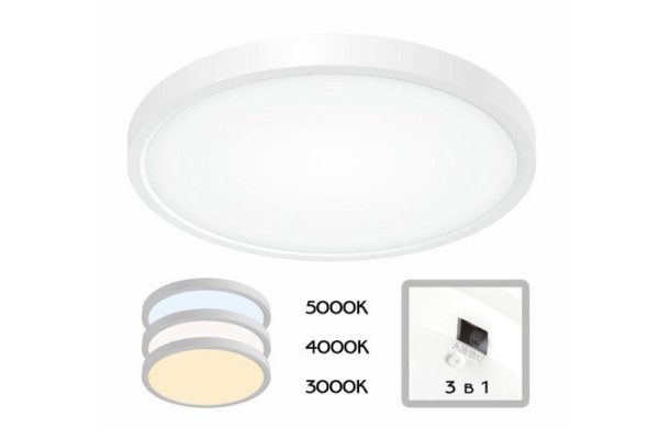 Surface mounted lamp CITILUX BASIC 9.5 sq.m., LED, 30 cm