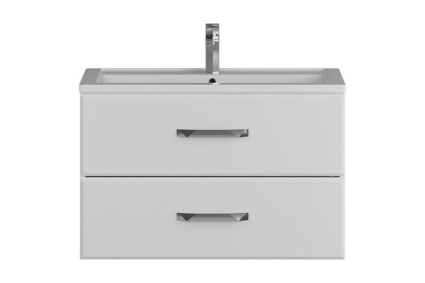 Hanging cabinet Foster 291020512 for bathroom 79.4 cm, frame color white, facade white