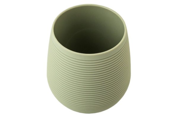 Toothbrush cup Stripe 8.7x9.3x8.7 cm, Plastic